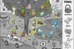 Hidden 100 in the coloured line art