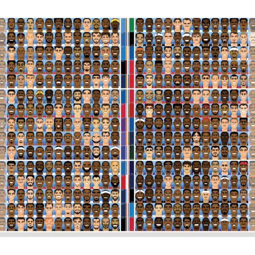 BOOM-SHAKA-LAKA – Full Roster 16-Bit NBA Poster