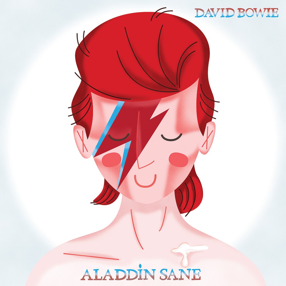 <span>Album Cover Illustration – </span>Aladdin Sane