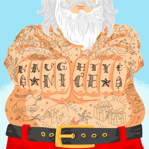 Inked Up Santa