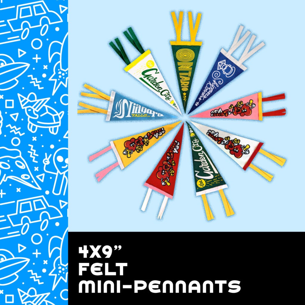 4×9″ Felt Mini-Pennants