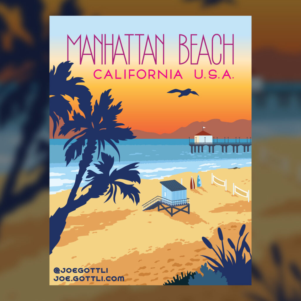 Manhattan Beach Travel Poster