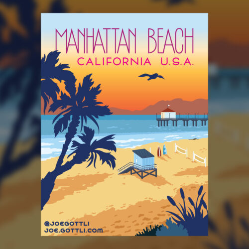 Manhattan Beach Travel Poster