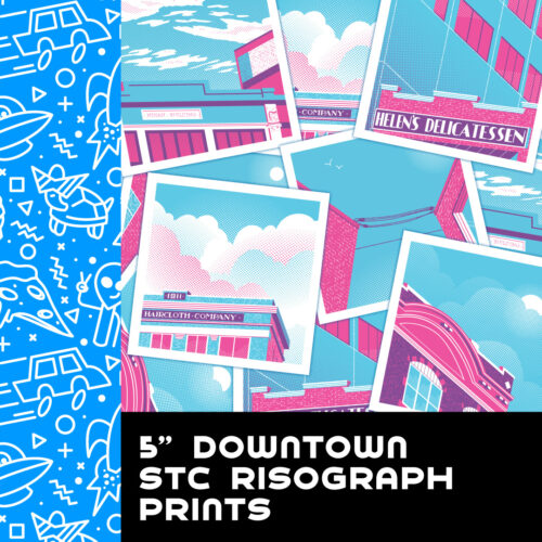 Individual Downtown STC Risograph Prints