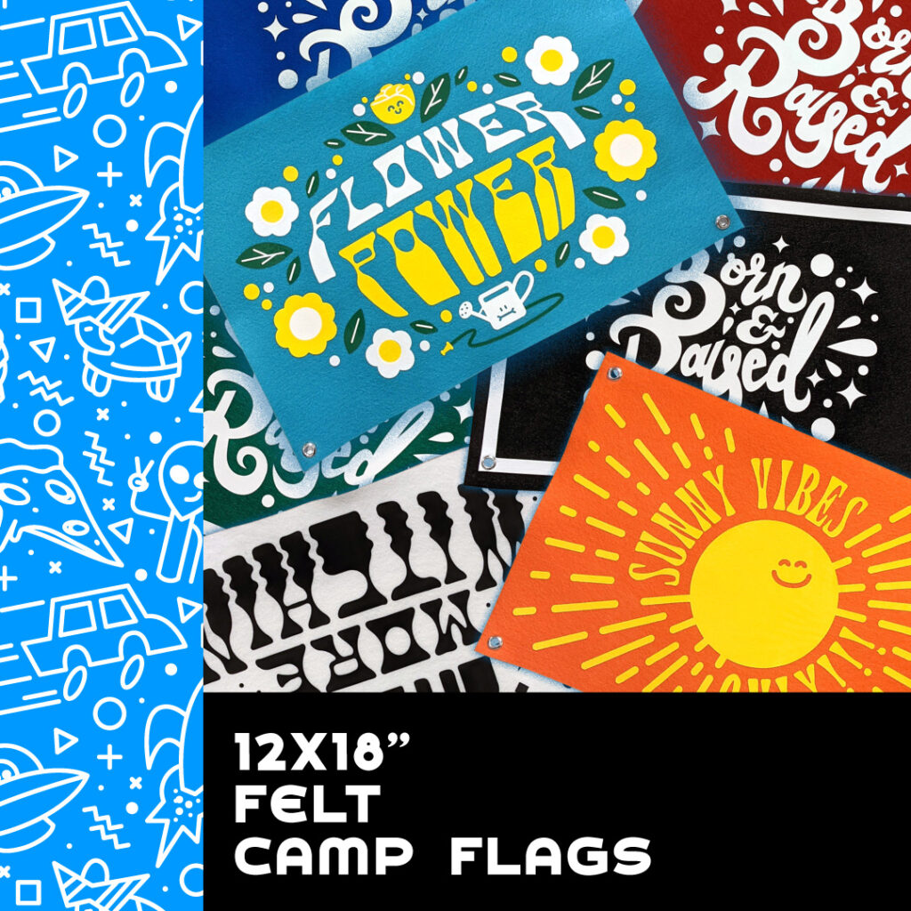 12×18″ Felt Camp Flags