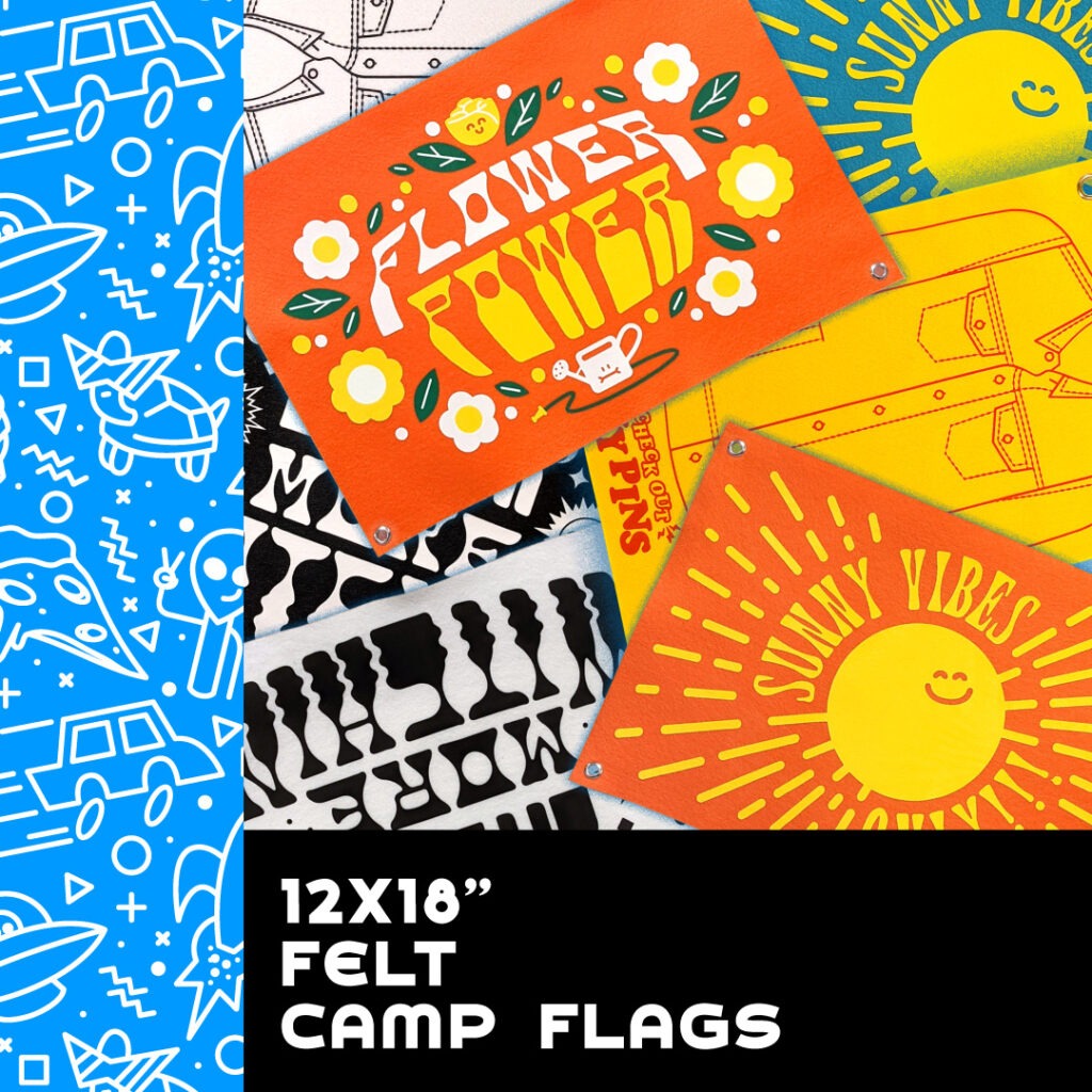 12×18″ Felt Camp Flags