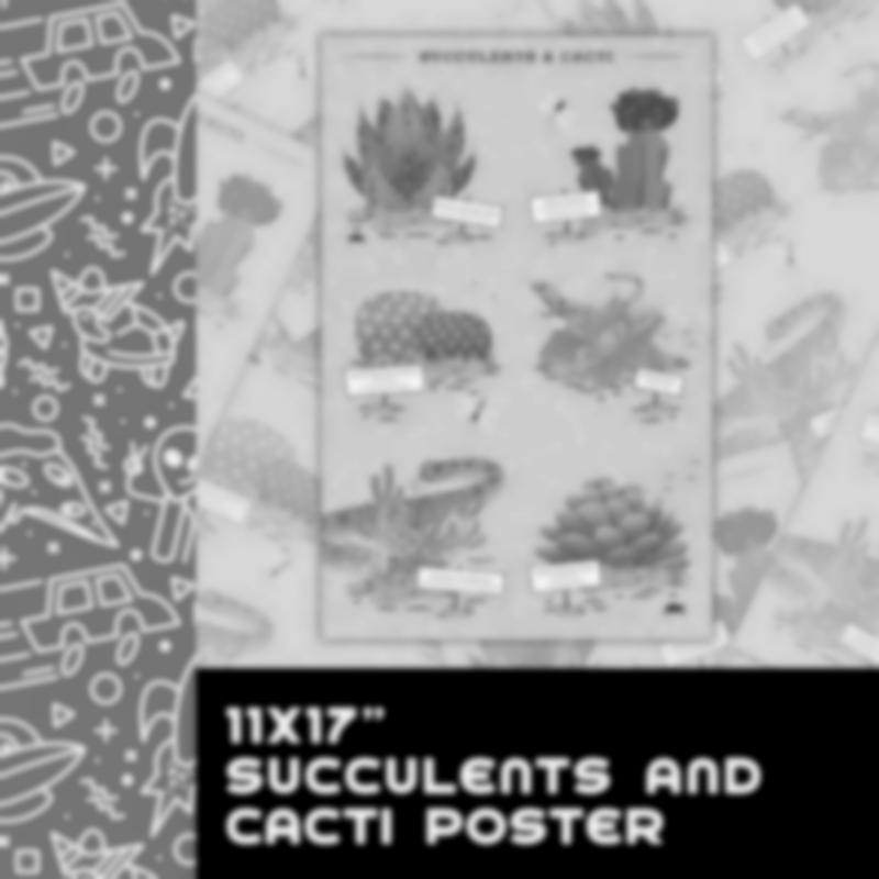 11x17" Succulents and Cacti Poster