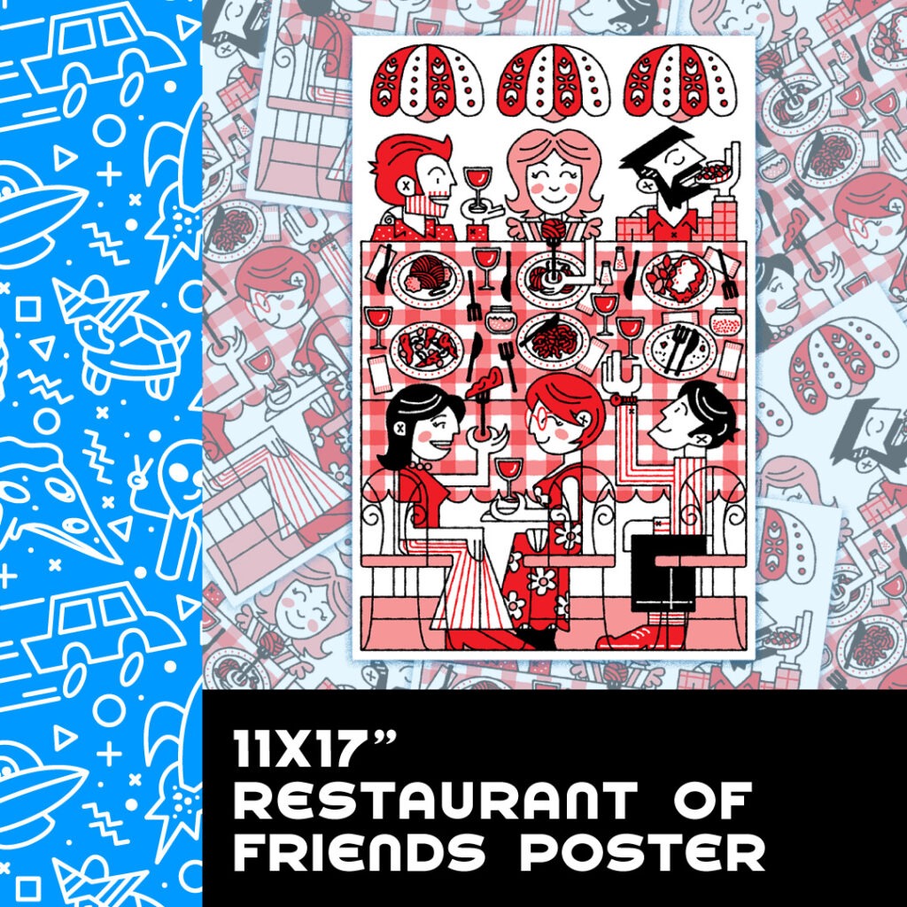 11 x 17″ Restaurant of Friends Poster